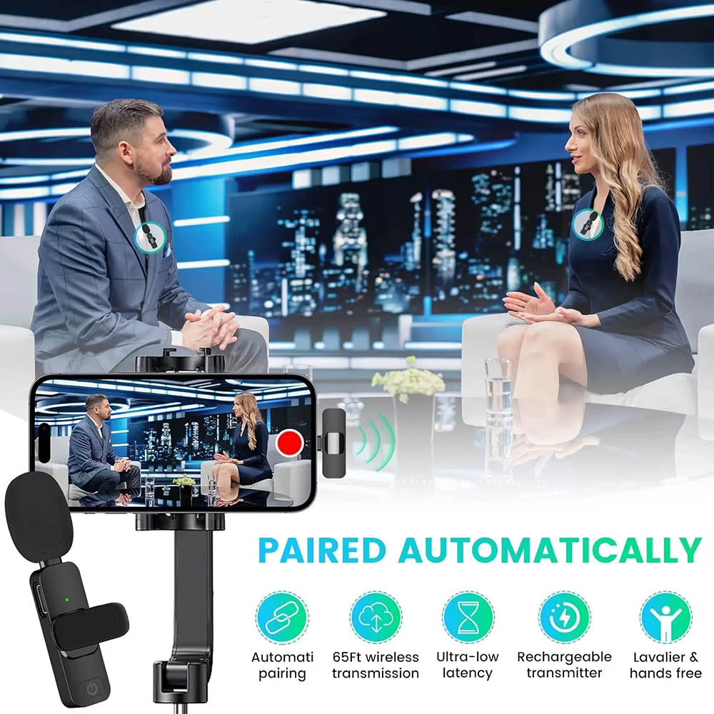 Lavaliera Techsuit LW2, USB-C, Set 2 kosa, Črna