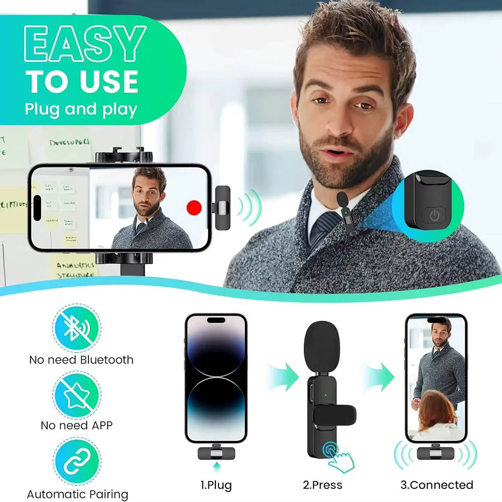 Lavaliera Techsuit LW2, USB-C, Set 2 kosa, Črna