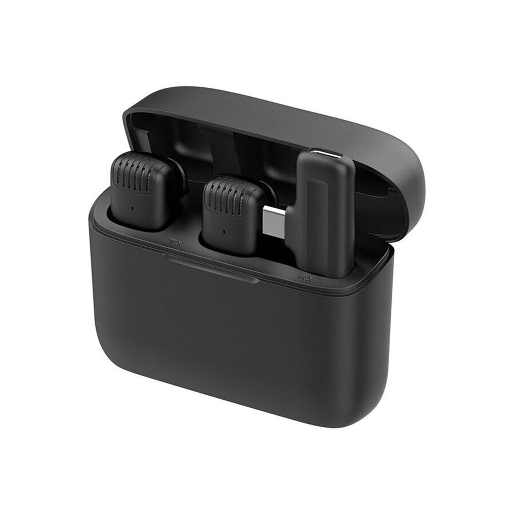 Lavaliera Techsuit LW4, USB-C, Set 2 kosa, Črna