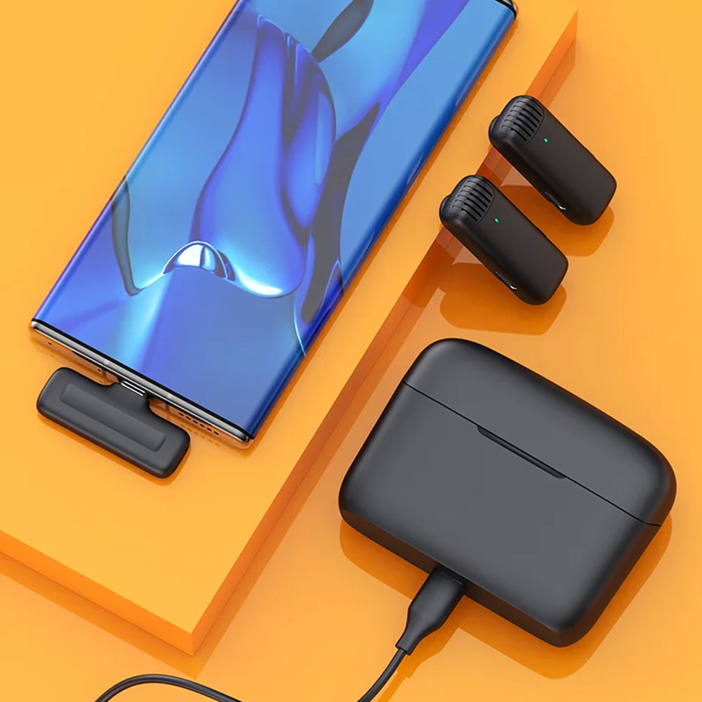 Lavaliera Techsuit LW4, USB-C, Set 2 kosa, Črna
