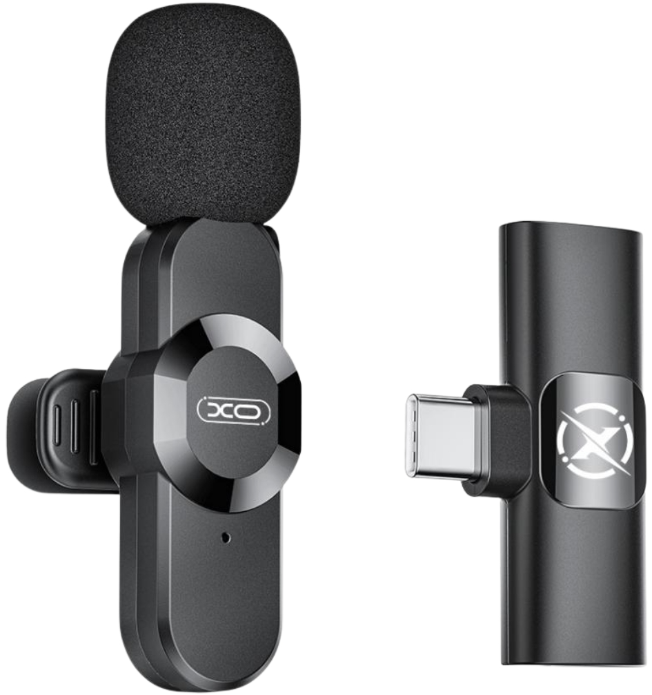 Lavaliera XO Design MC13, USB-C / Lightning, Črna