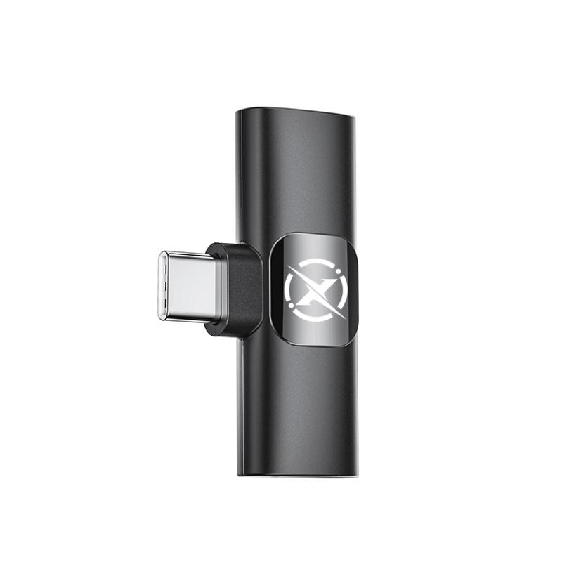 Lavaliera XO Design MC13, USB-C / Lightning, Črna