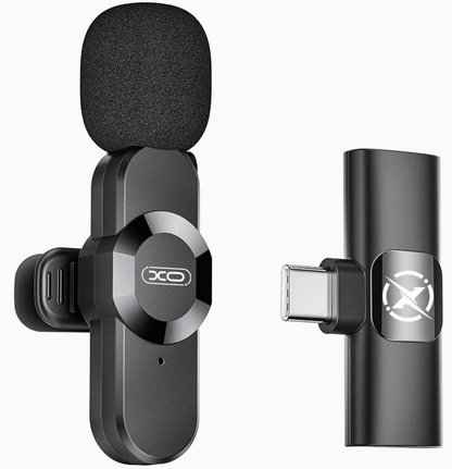 Lavaliera XO Design MC14 Dual, USB-C / Lightning, Set 2 kosov, Črna