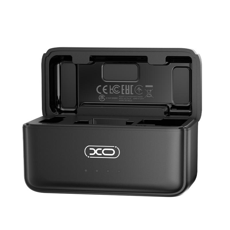 Lavaliera XO Design MC15 Dual, USB-C / Lightning, Set 2 kosov, Črna