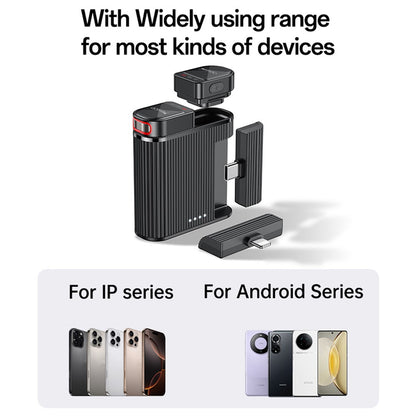 Lavalier Yesido KR19, USB-C / Lightning, Set 2 kosa, Črna