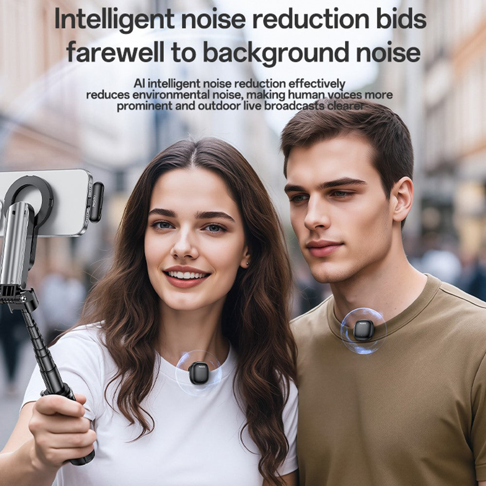 Lavaliera Yesido KR21, USB-C, Set 2 kosa, Črna