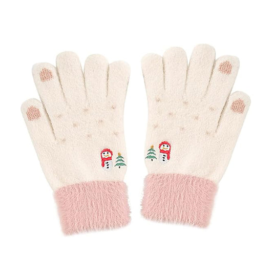 Zimske taktilne ženske rokavice Techsuit ST0011, velikost 17 cm, bele