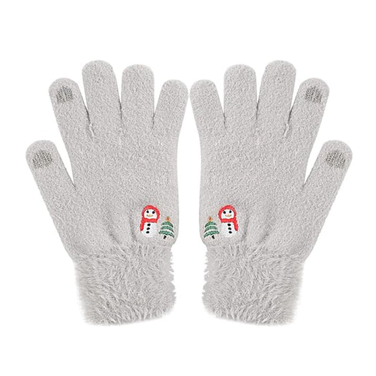 Zimske taktilne ženske rokavice Techsuit ST0011, velikost 17 cm, sive
