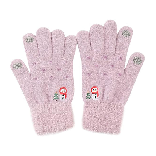 Zimske taktilne ženske rokavice Techsuit ST0011, velikost 17 cm, vijolične