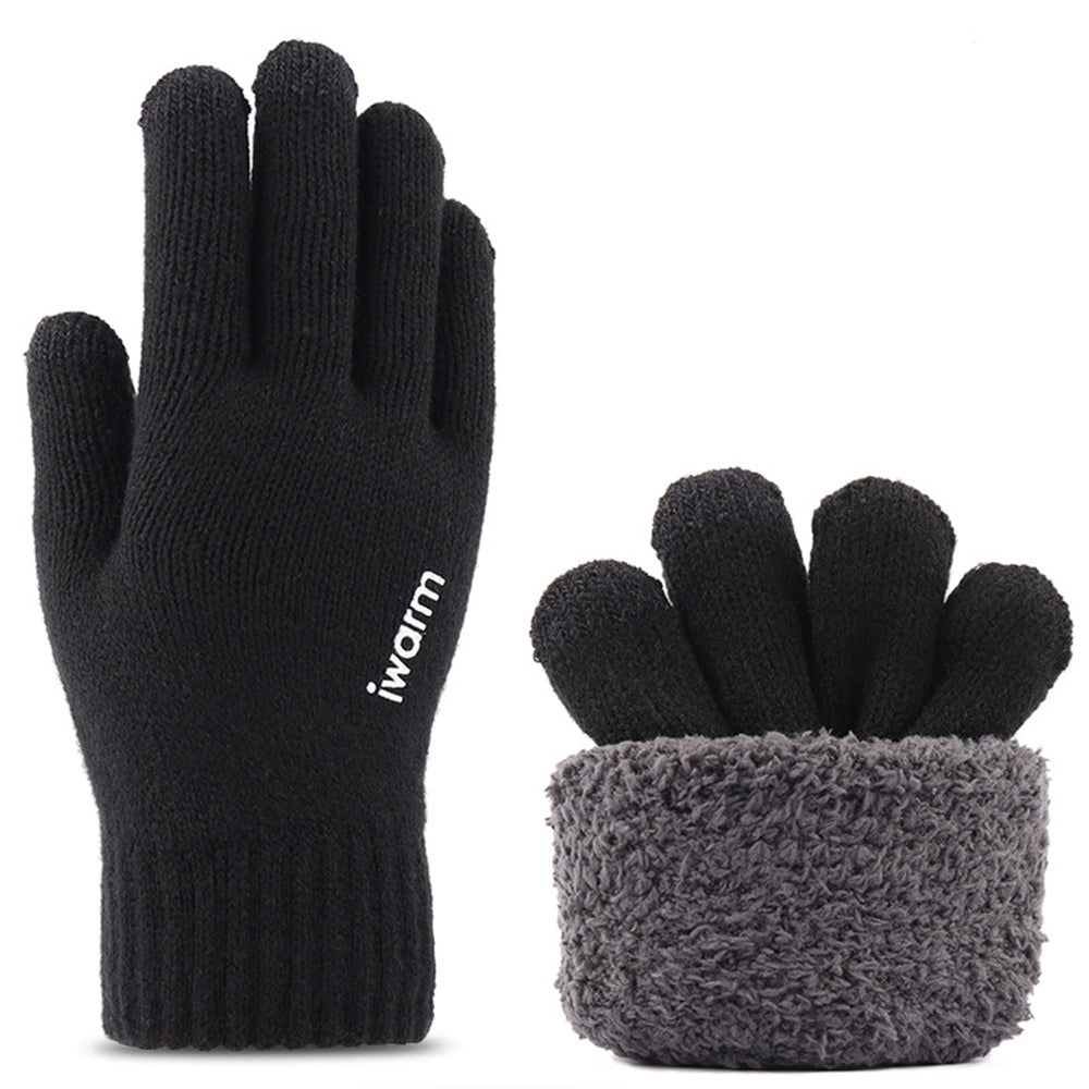 Zimske taktilne rokavice Iwarm ST0005, velikost 21 cm, črne