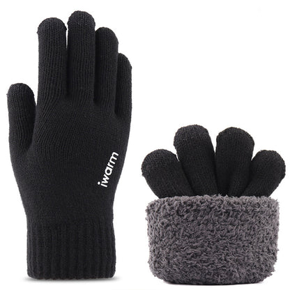 Zimske taktilne rokavice Iwarm ST0005, velikost 21 cm, črne
