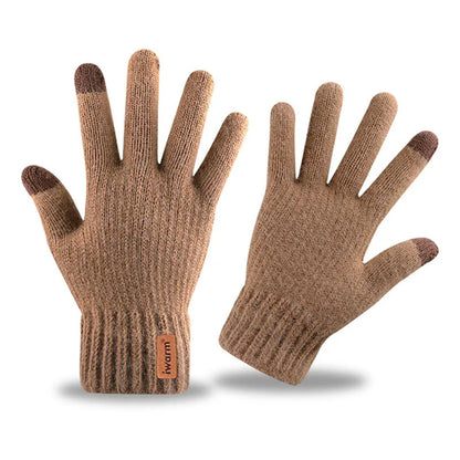 Zimske taktilne rokavice Iwarm ST0016, velikost 22 cm, rjave
