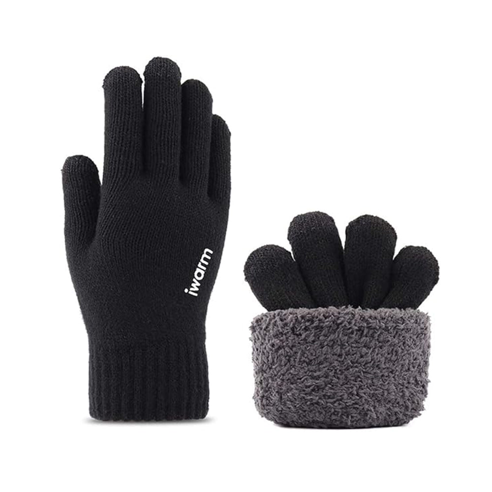 Zimske taktilne rokavice Iwarm ST0018, velikost 23 cm, črne