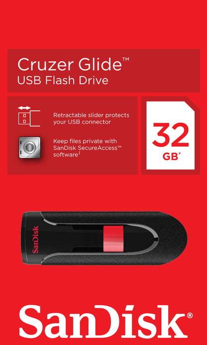 Zunanji pomnilnik USB-A SanDisk Cruzer Glide, 32Gb SDCZ60-032G-B35