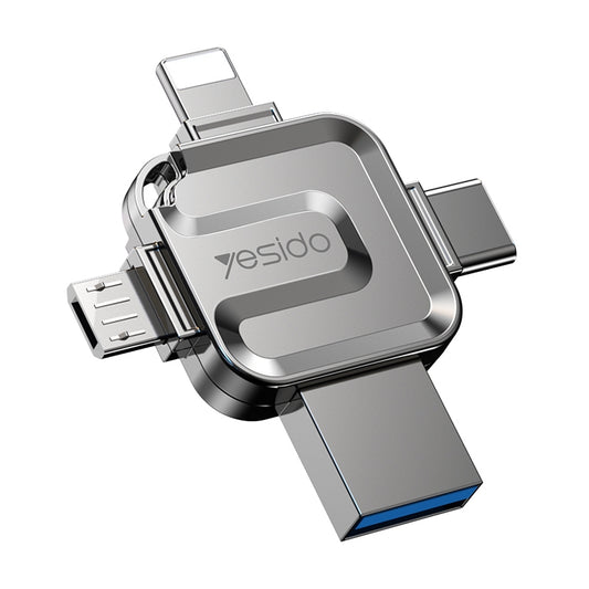 Zunanji pomnilnik USB-A 3.0 / Lightning / USB-C / microUSB Yesido FL15, 64Gb