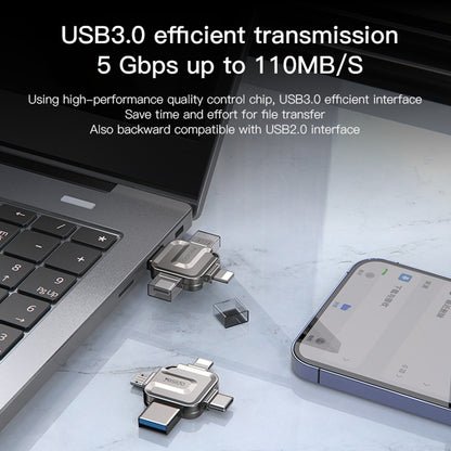 Zunanji pomnilnik USB-A 3.0 / Lightning / USB-C / microUSB Yesido FL15, 16Gb