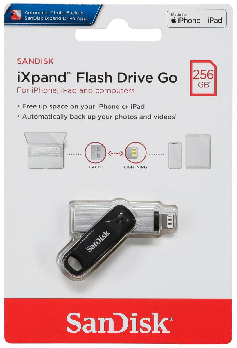 Zunanji pomnilnik USB-A 3.0 / Lightning SanDisk iXpand Go, 256Gb SDIX60N-256G-GN6NE