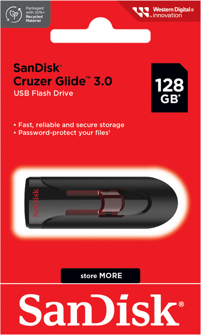 Zunanji pomnilnik USB-A 3.0 SanDisk Cruzer Glide, 128Gb SDCZ600-128G-G35