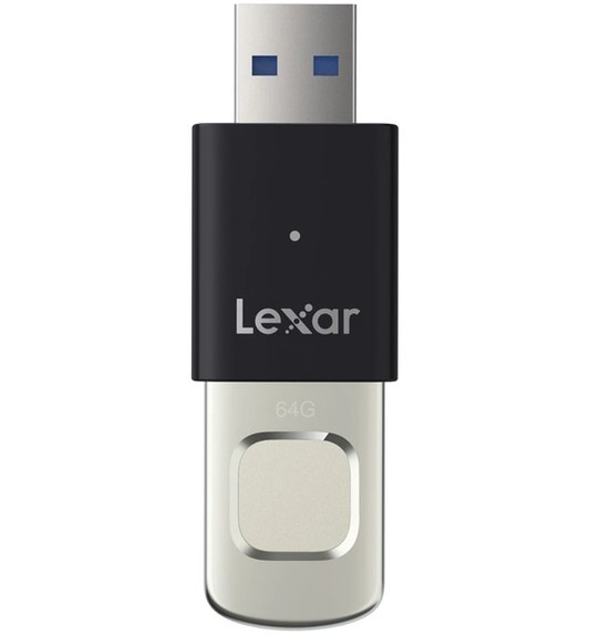 Zunanji pomnilnik USB-A 3.2 Lexar JumpDrive Fingerprint F35 Pro, 64Gb