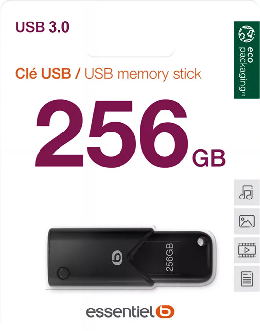Zunanji pomnilnik USB-A 3.2 Essentiel-B B120, 256Gb EKMMD256123EB
