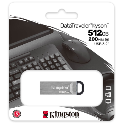 Zunanji pomnilnik USB-A 3.2 Kingston DT Kyson, 512Gb DTKN/512GB