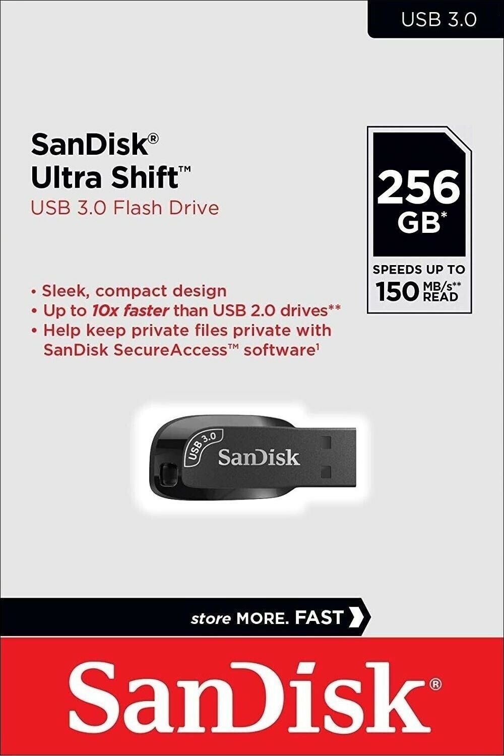 Zunanji pomnilnik USB-A 3.2 SanDisk Ultra Shift, 256Gb SDCZ410-256G-G46