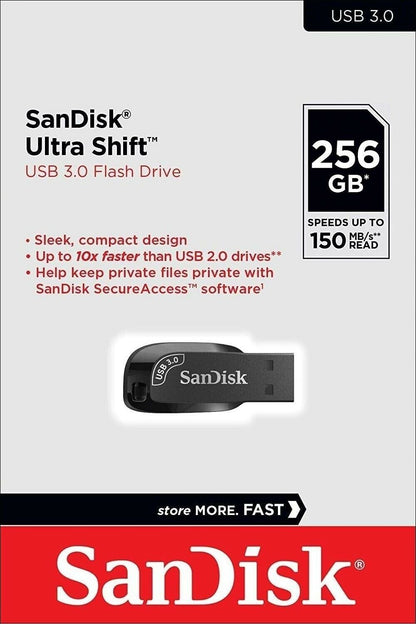 Zunanji pomnilnik USB-A 3.2 SanDisk Ultra Shift, 256Gb SDCZ410-256G-G46