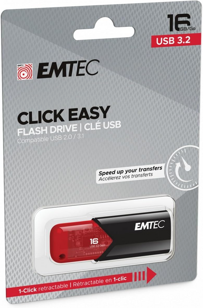 Zunanji pomnilnik USB-A 3.2 Emtec B110 Click Easy, 16Gb ECMMD16GB113