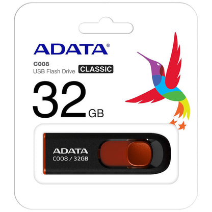 Zunanji pomnilnik USB-A Adata C008, 32Gb AC008-32G-RKD