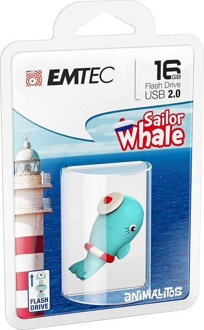 Zunanji pomnilnik USB-A Emtec M337 Whale, 16Gb ECMMD16GM337