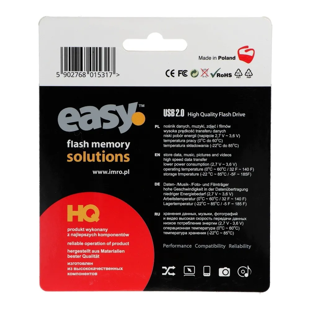 Zunanji pomnilnik USB-A Imro Easy, 128Gb