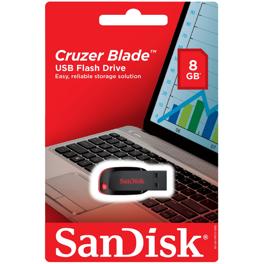 SanDisk Cruzer Blade USB-A zunanji pomnilnik, 8Gb SDCZ50-008G-B35 