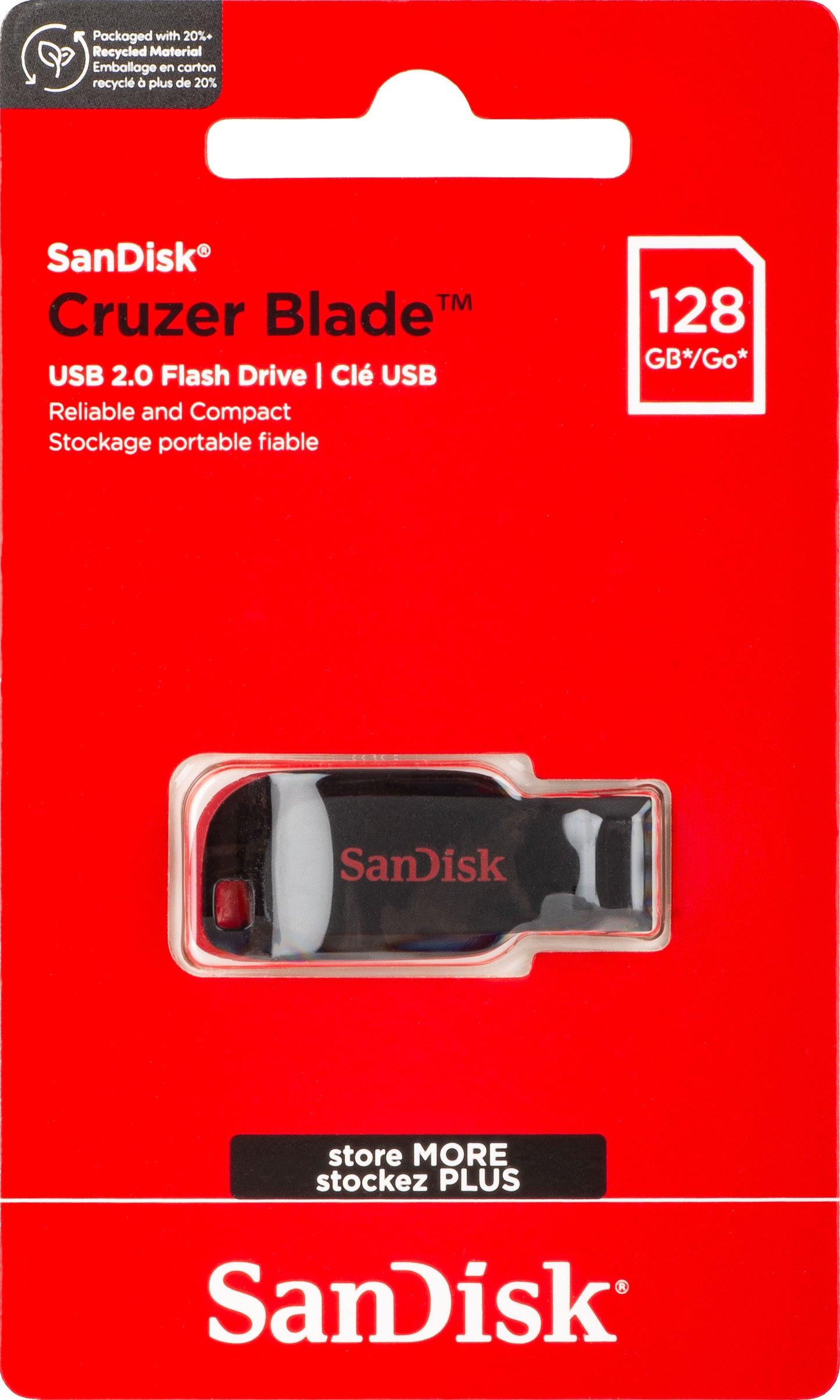 Zunanji pomnilnik USB-A SanDisk Cruzer Blade, 128Gb SDCZ50-128G-B35