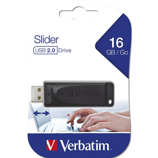 Zunanji pomnilnik USB-A Verbatim PenDrive Slider, 16Gb