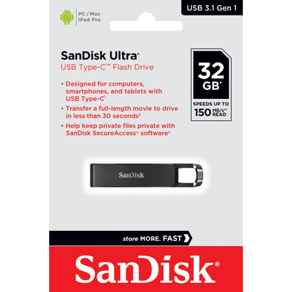Zunanji pomnilnik USB-C SanDisk Ultra, 32Gb SDCZ460-032G-G46