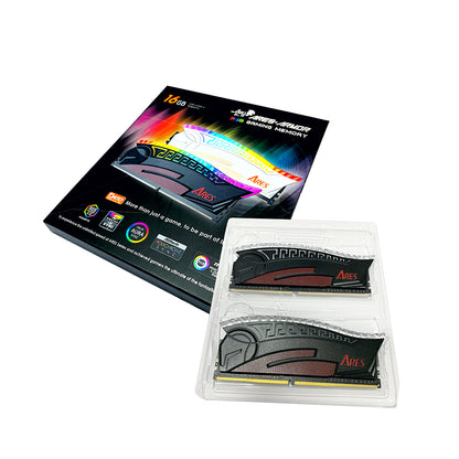 Pomnilnik RAM Dato Ares Armor, DDR4, RGB, 2 x 8GB, 3600Mhz, CL18, Črn AMRGB8GX216G36K