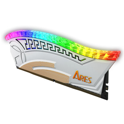 Spomin RAM Dato Ares Armor, DDR4, RGB, 8GB, 3600Mhz, CL18, Bela AMRGB1G88G36W