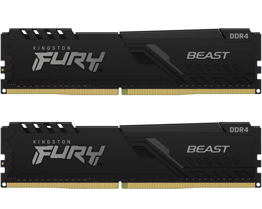 Pomnilnik RAM Kingston Fury Beast, DDR4, 2 x 16GB, 3200MHz KF432C16BBK2/32