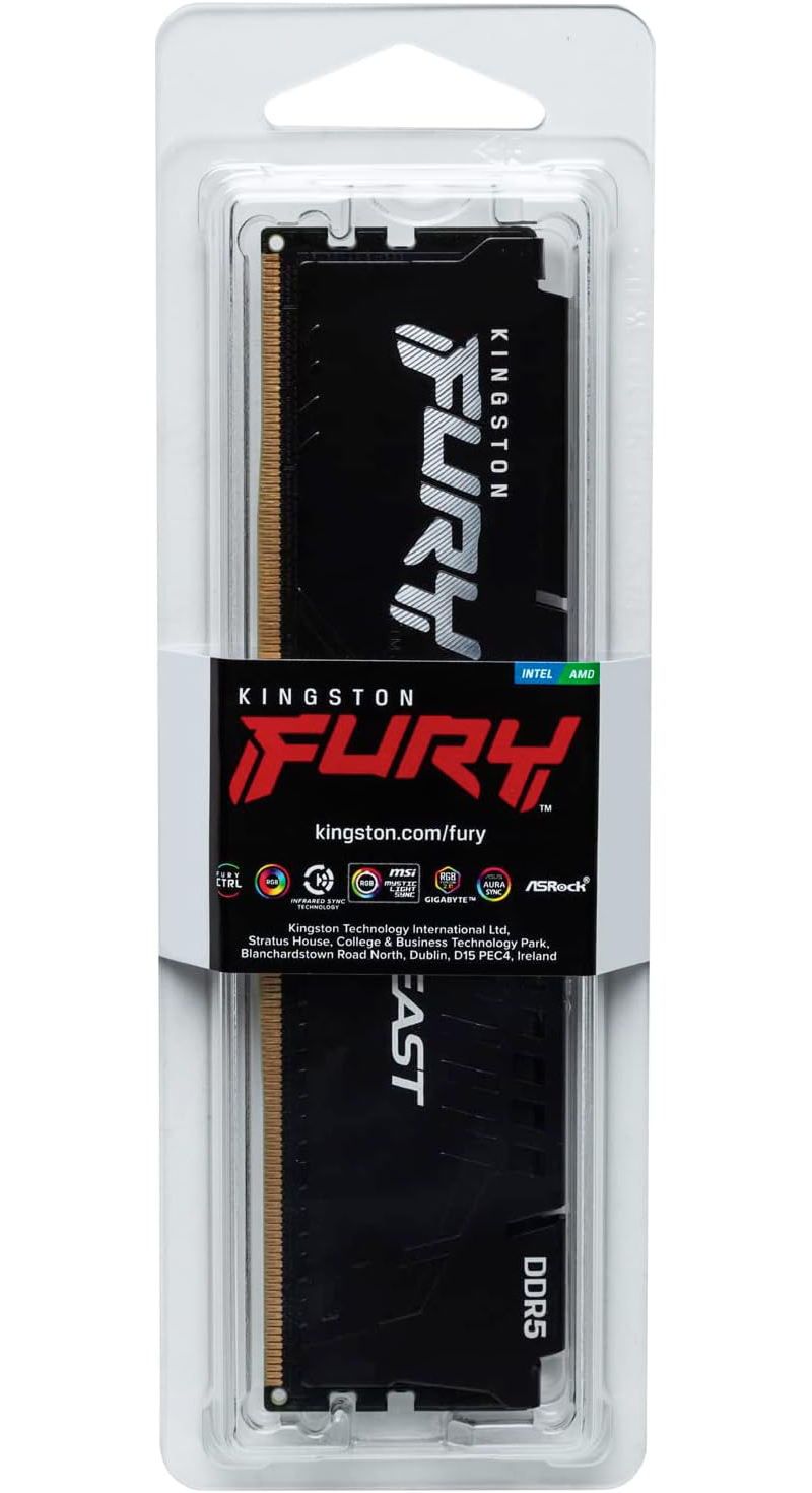 Pomnilnik RAM Kingston Fury Beast, DDR5, 8GB, 5600Mhz, Ponovno zapakiran KF556C40BB-8