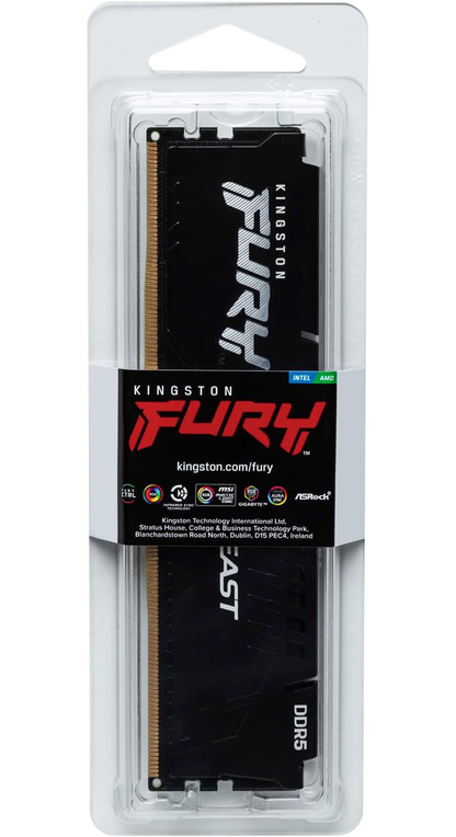 Pomnilnik RAM Kingston Fury Beast, DDR5, 8GB, 5600Mhz, Ponovno zapakiran KF556C40BB-8
