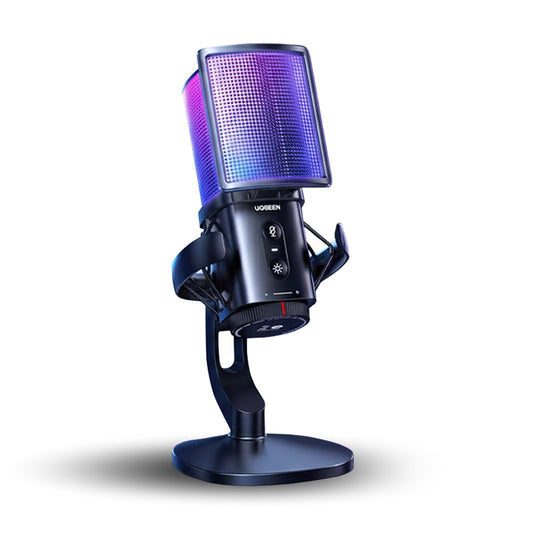 Kardioidni mikrofon UGREEN CM581 (65629), RGB, USB-C, 1,5 m, črn