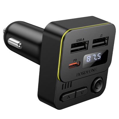 FM Bluetooth modulator Borofone BC60 Hero, 2 x USB-A - 1 x USB-C