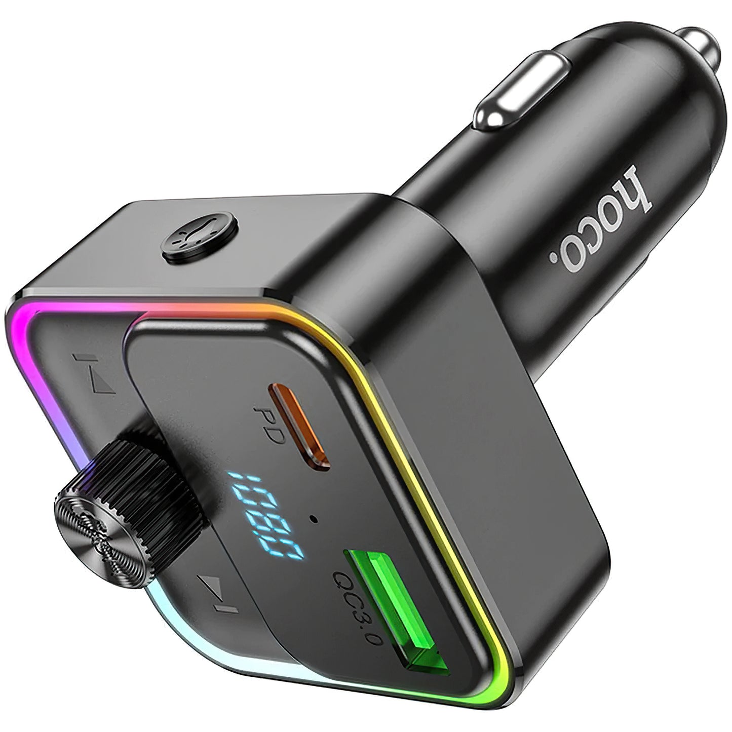 FM Bluetooth modulator HOCO E81, 1 x USB-A - 1 x USB-C