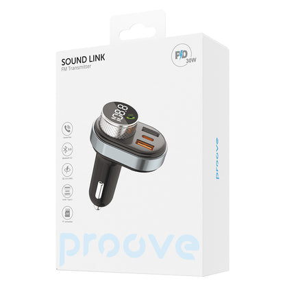 FM modulator Bluetooth Proove, 2 x USB-A - 1 x USB-C - 1 x microSD FMSL30110001
