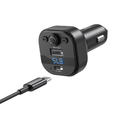 FM Bluetooth modulator XO Design BCC18, 1 x USB-A - 1 x USB-C