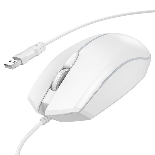 Gaming miška z žično povezavo USB HOCO GM37, RGB, 2400DPI, bela