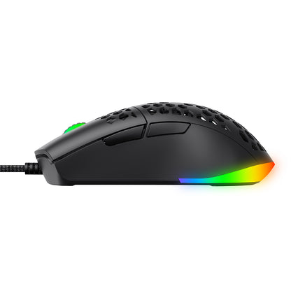 Žična igralna miška USB HAVIT MS1036, RGB, 1200DPI - 7200DPI, 1.6m, Bela
