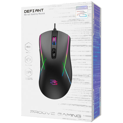 Gaming miška Wired USB Proove Defiant, RGB, 7200DPI, Črna CMDE00000102