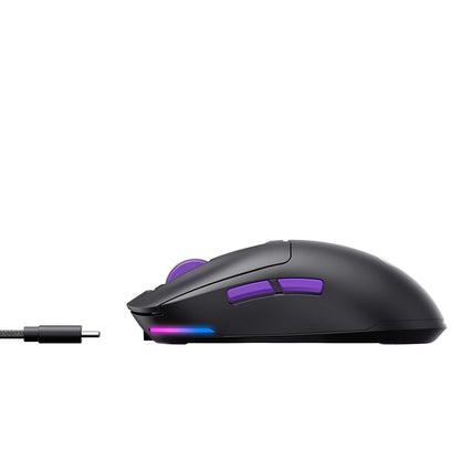Brezžična igralna miška HAVIT MS969WB, RGB, 1000DPI - 16000DPI, BT / Wi-Fi / Žična, Črna