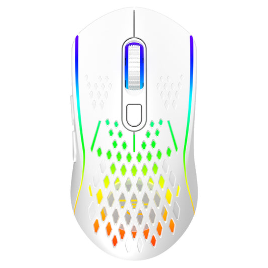 Brezžična igralna miška Proove Buzz, RGB, 800DPI - 4800DPI, Bela WMBU00022402